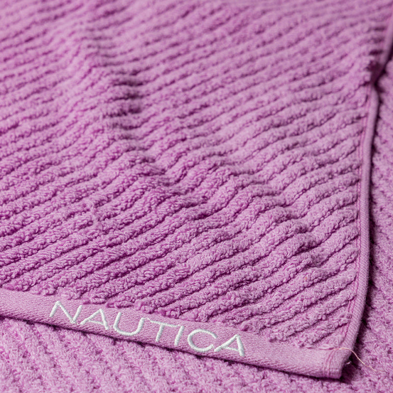 Nautica Riviera Soft Cotton Hand & Face Towel (Light Blue & Lilac) - Set Of Four media 6