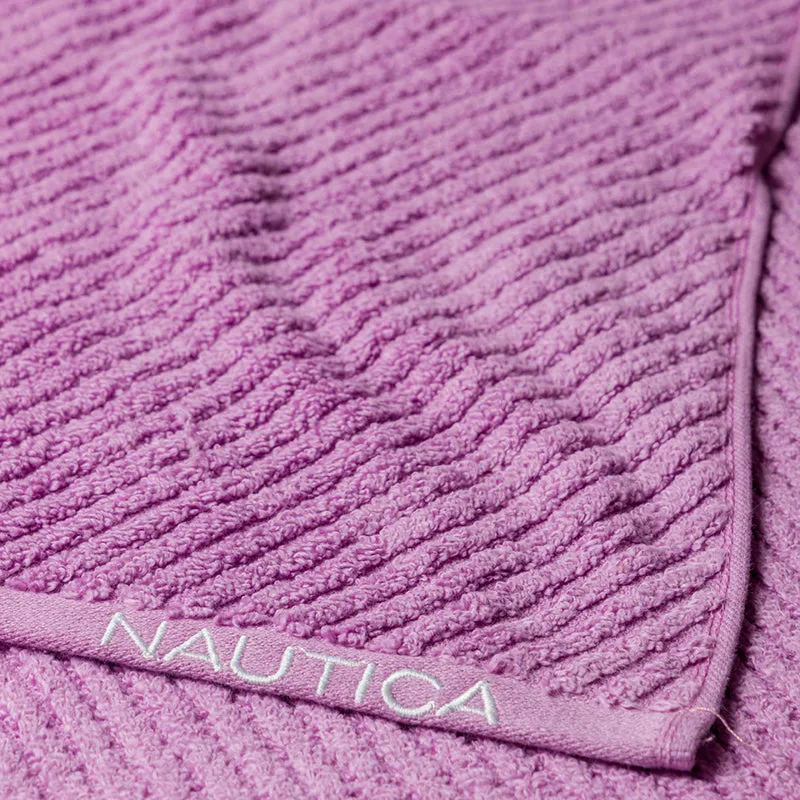 Nautica Riviera Soft Cotton Hand & Face Towel (Light Blue & Lilac) - Set Of Four media 6
