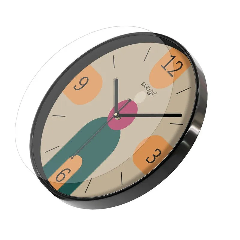 Modernist Round Analog Wall Clock - Multicolor media 5