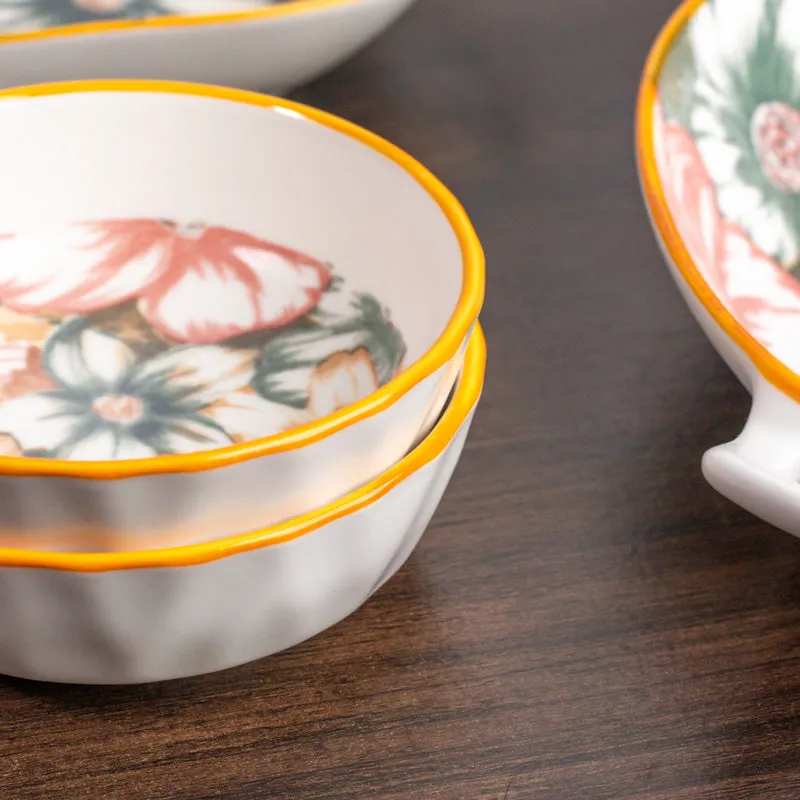 Golden Glow Porcelain Platter - Four Piece Set media 4