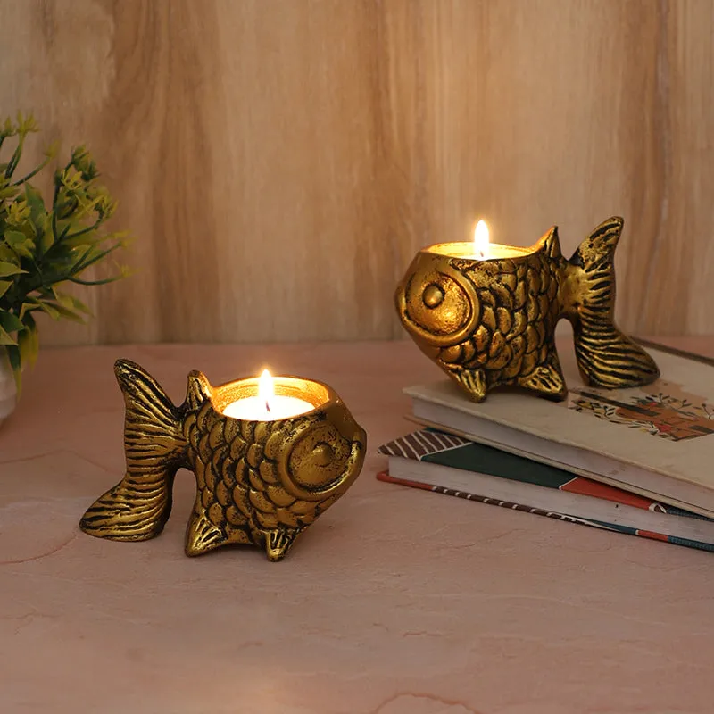 Matsya Tea Light Holder - Set Of Two media 7