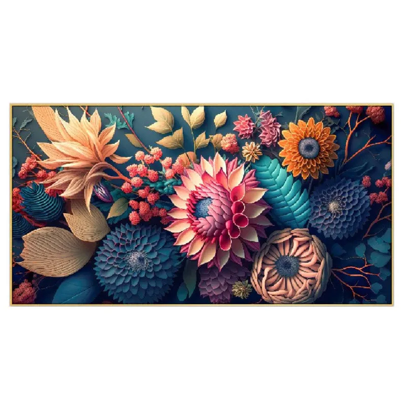 Floral Kaliedoscope Wall Painting media 3