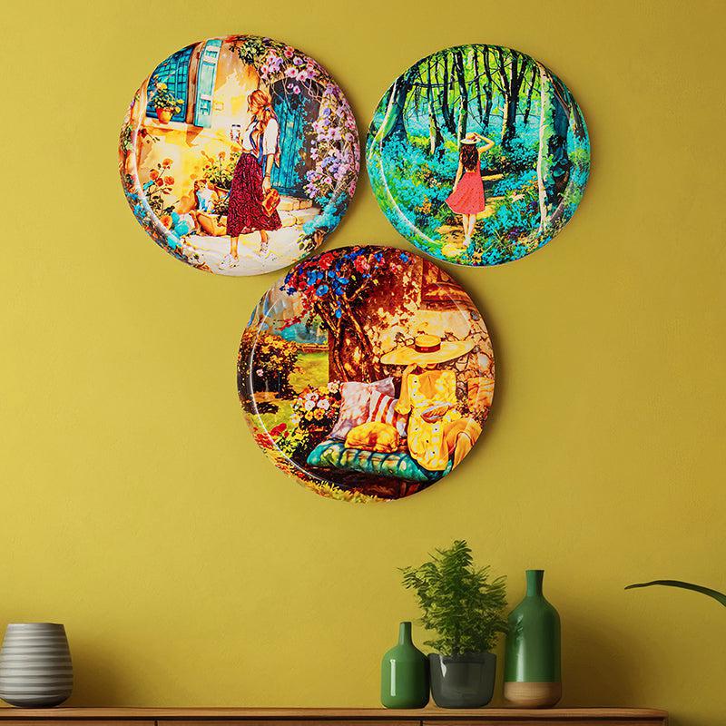 Hybern Printed Metal Wall Plate - Set Of Three media 3