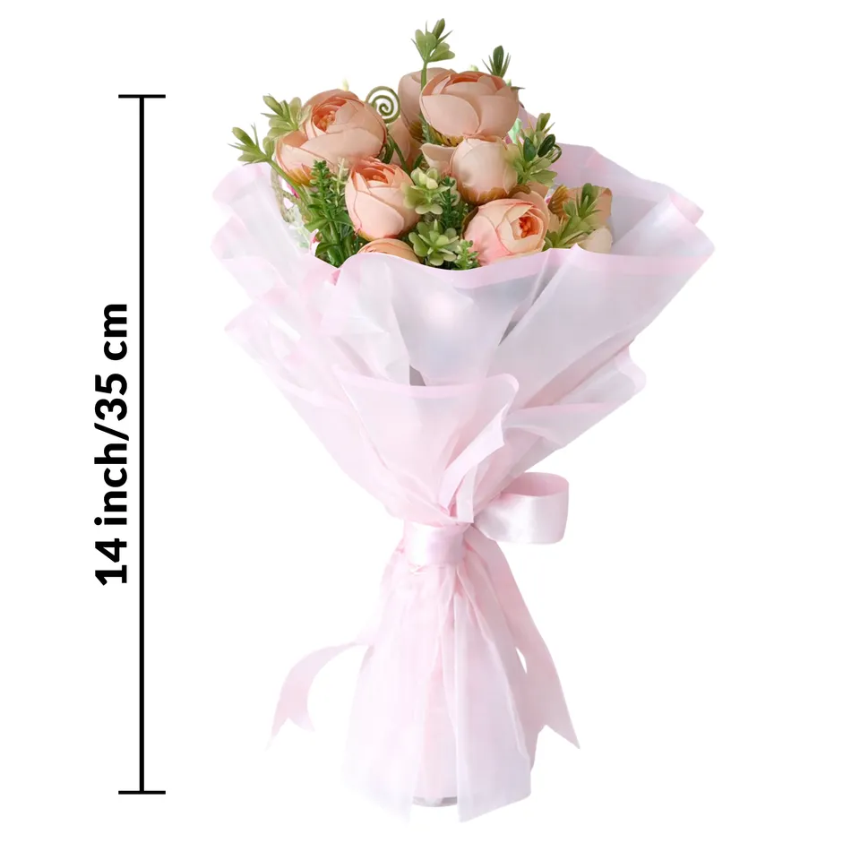 EverBloom Rose Bouquet - Peach media 4