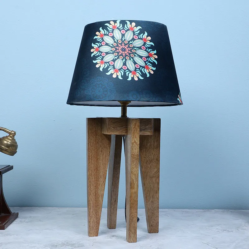 Toile Flux Printed Mango Wood Table Lamp - Multicolor media 2
