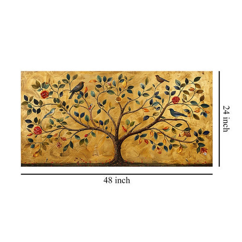Celestial Golden Tree Wall Painting media 8