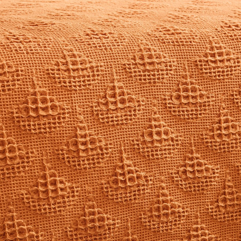 Geo Haven Cotton Bedcover (Orange) (350 Gsm) - Two Piece Set media 5