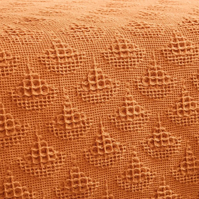 Geo Haven Cotton Bedcover (Orange) (350 Gsm) - Two Piece Set media 5