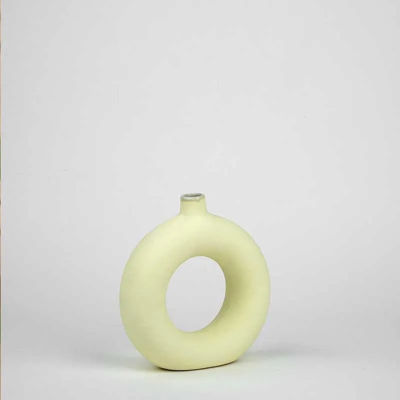 Boho Donut Vase - Yellow media 4