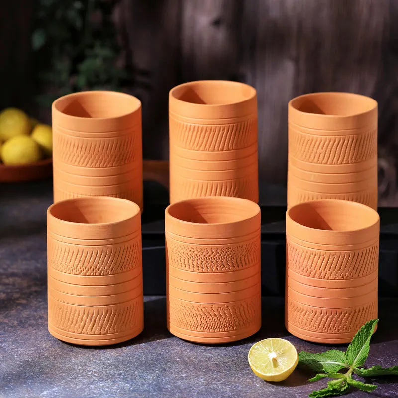 Mitti Terracotta Glass (350 mL) - Set Of Six media 6