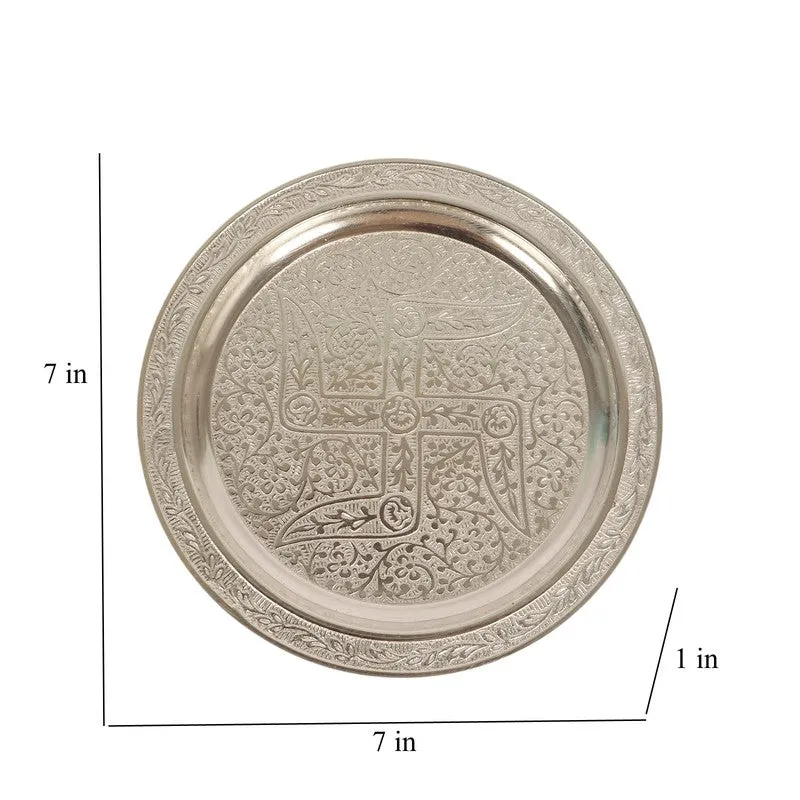 Divya Pooja Thali Set (Silver) - Four Piece Set media 9