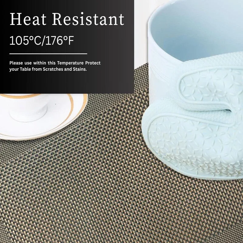 Onyxa Brown Rectangle PVC Table Mats - Set Of Two media 4