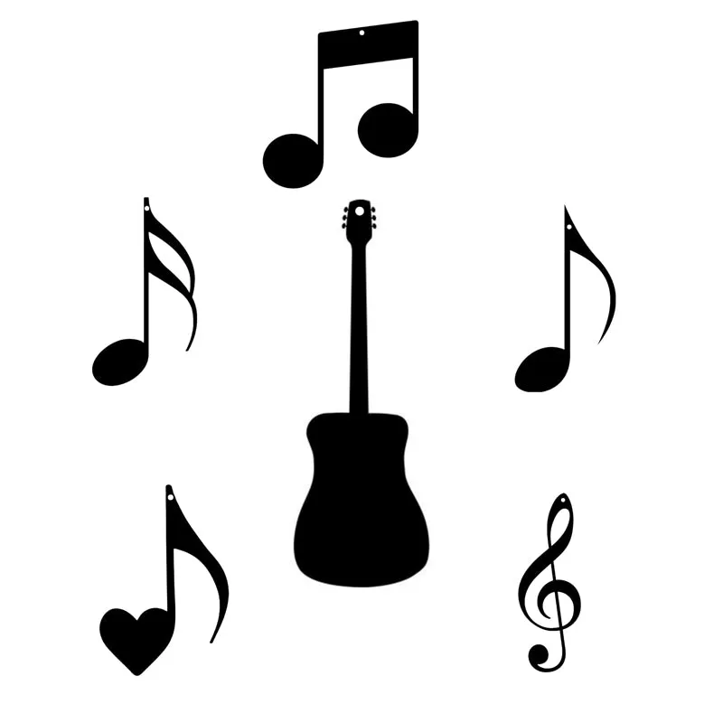 Guitar Notes I Iron Wall Accent - Set Of Six media 3