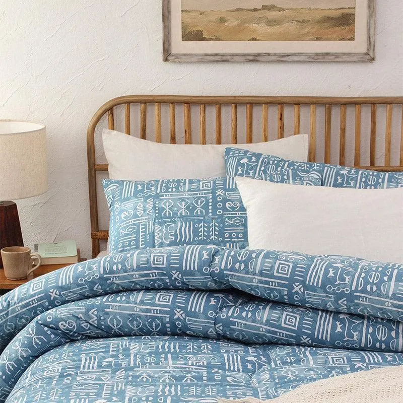 Snuggle Soft Cotton Comforter (Blue) - 350 GSM media 4