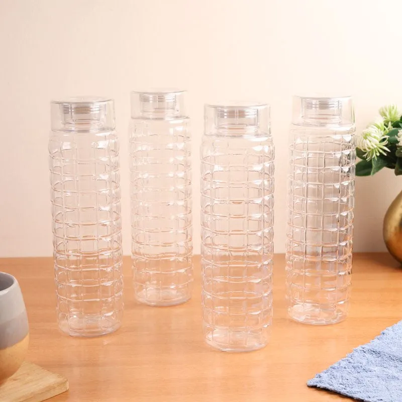 AquaGrid Transperant Clear PET Bottle (1000 mL Each) - Set Of Four media 1