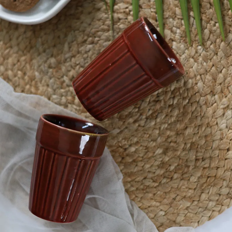 Nicoletta Ceramic Kulhad (Rust Red) -150 mL media 4