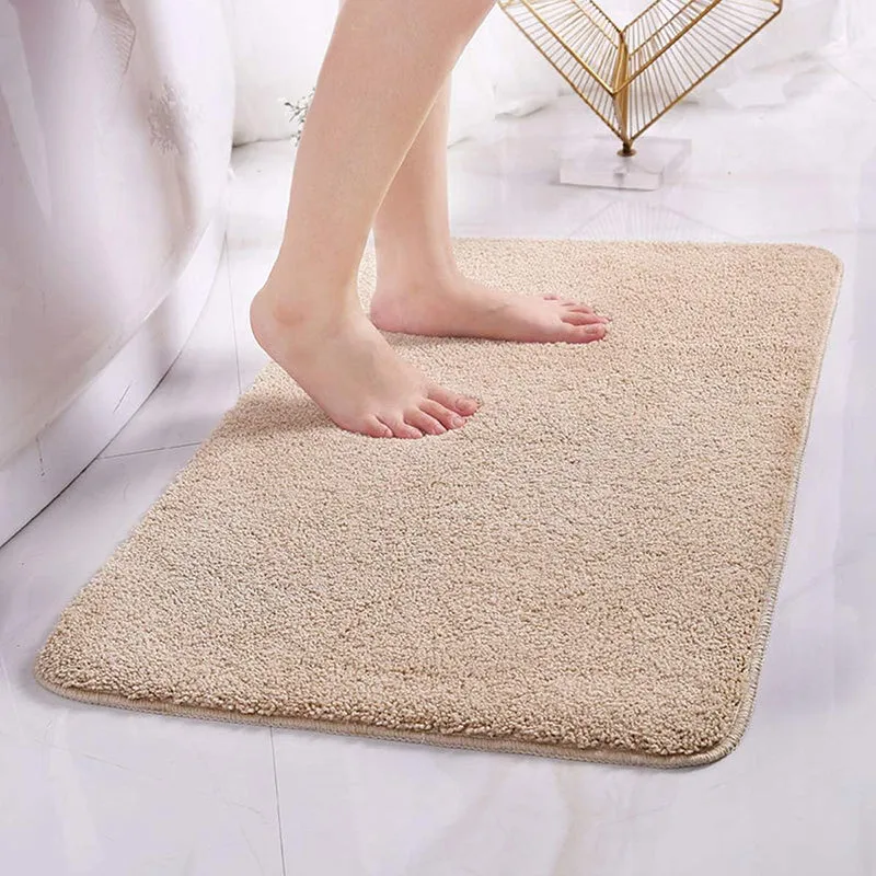 Lois Anti Skid Bath Mat (Beige) - Set Of Three media 1