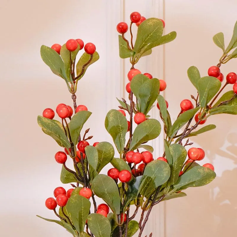 Faux Cherry Blossom Flower Stick (Orange) - 31 CM media 4