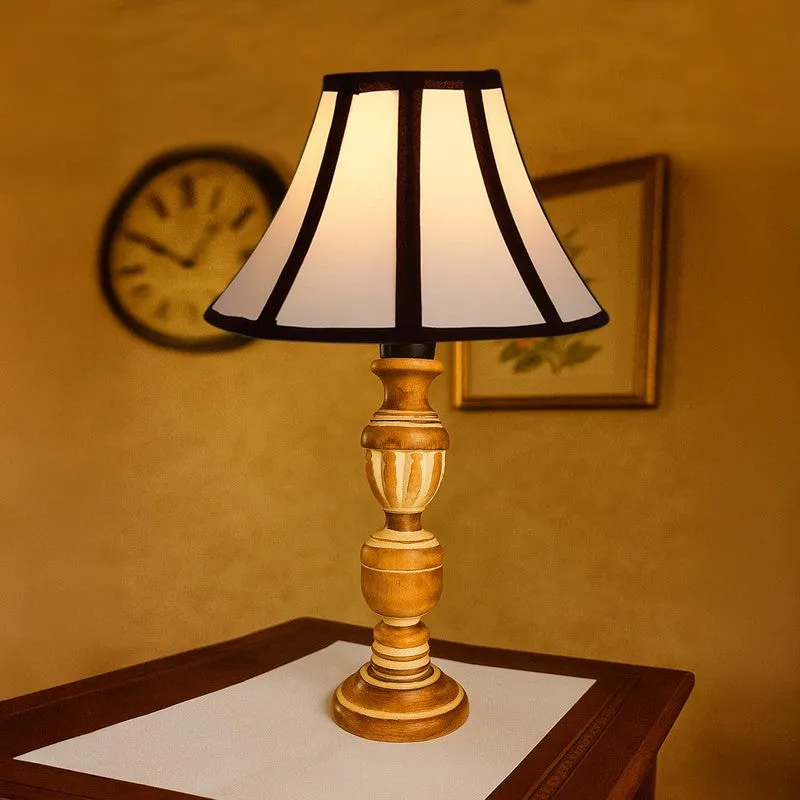 Zenrae Zyn Wooden Table Lamp - White media 3