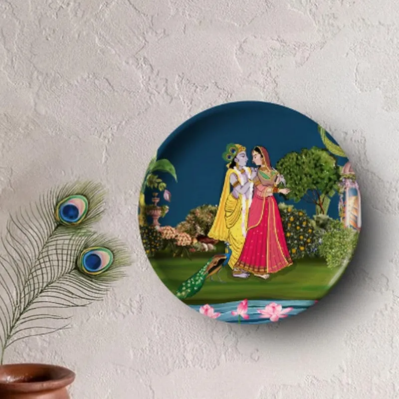 Radha (Krishna Decorative Plate) - Two Piece Set media 7