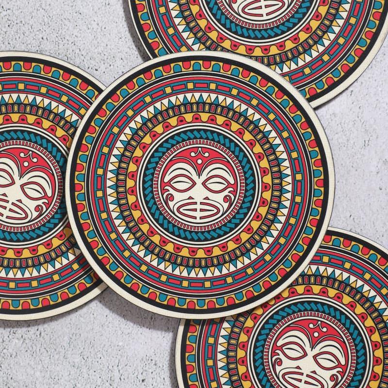 Kila Maori Mandala Trivet - Set Of Four