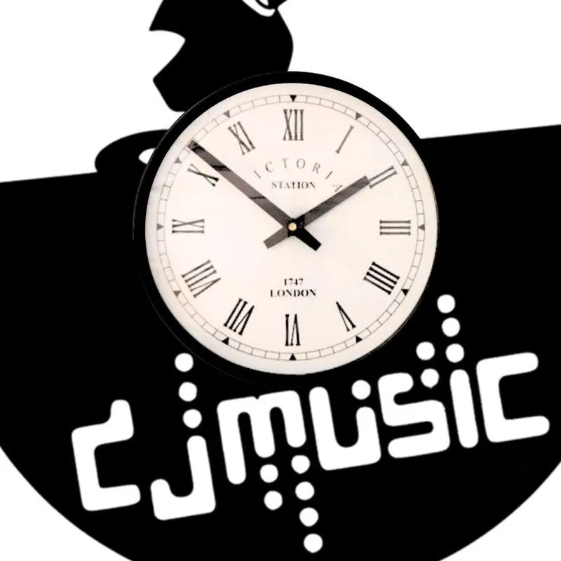 DJ Music Steel Analog Wall Clock media 5