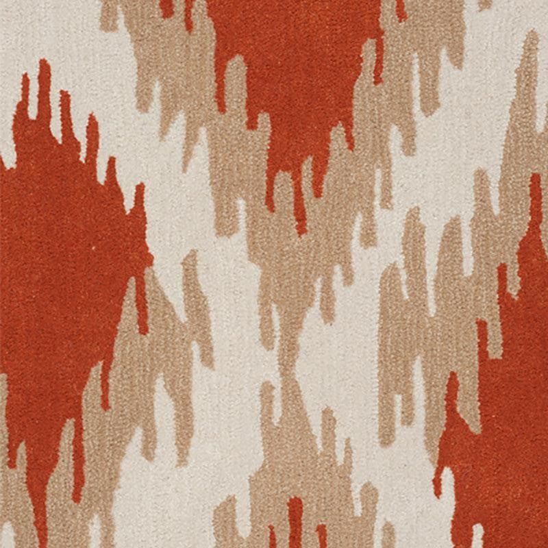 Dwalin Hand Tufted Geometric Wool & Nylon Carpet - Orange media 4