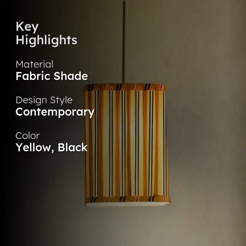 Candy Stripe Pleated Fabric Ceiling Lamp media 2