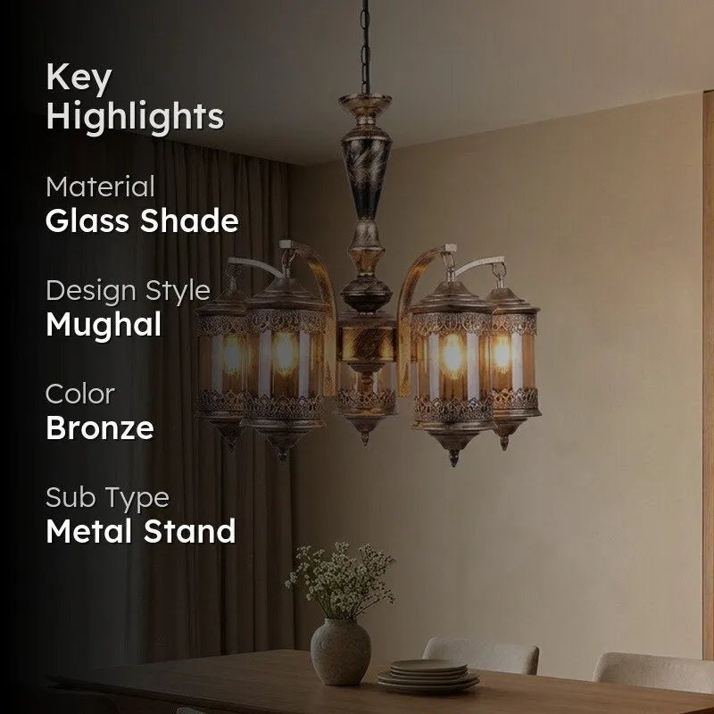 Ornate Farola Chandelier - Five Lights media 2