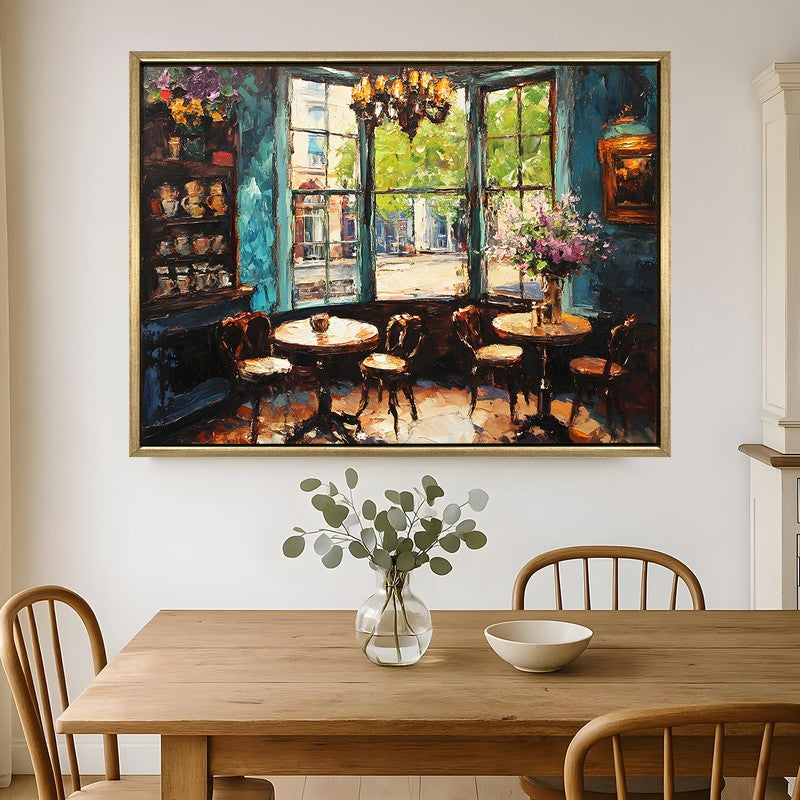 Vintage Parlor Canvas Wall Painting With Frame