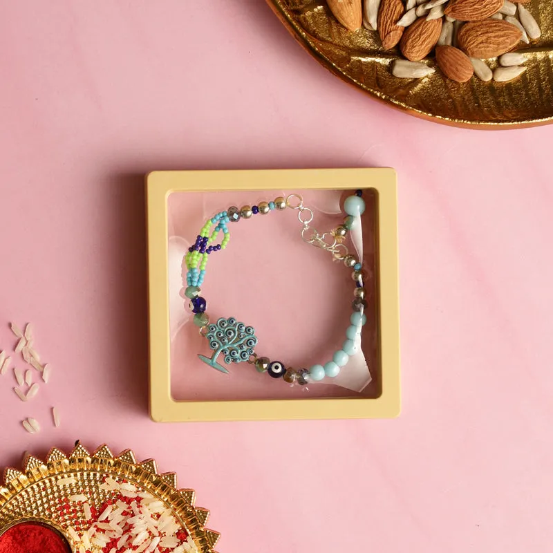 Tree Of Life Rakhi with Roli Chawal - Two Piece Set media 3