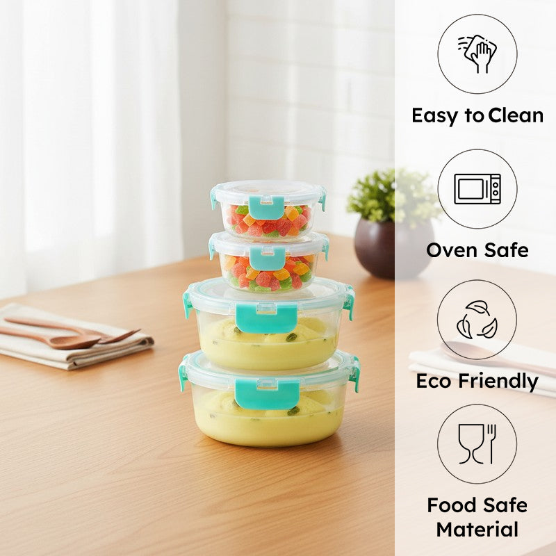 Pakroa Leak Proof Glass Lunch Box - Set Of Four