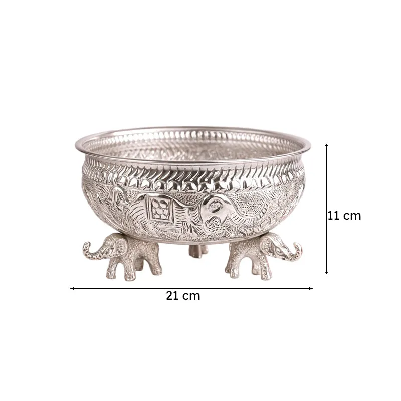 Maharaja Elephant Metal Urli media 8