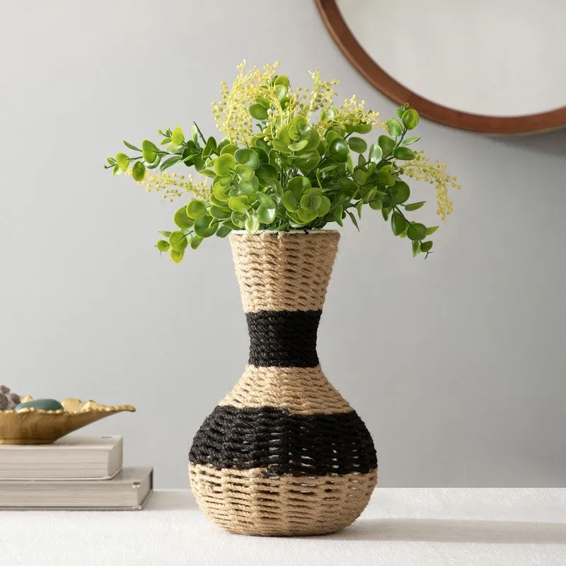 Terranoir Jute Vase - Black,Brown media 1