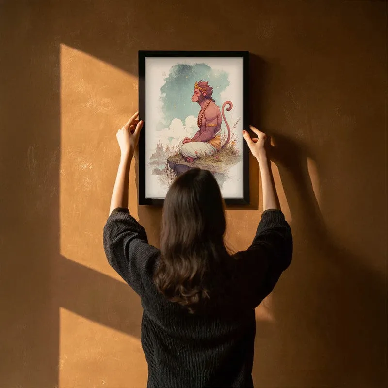 Divine Peace of Hanuman Ji Spiritual Archival Paper Wall Art media 6