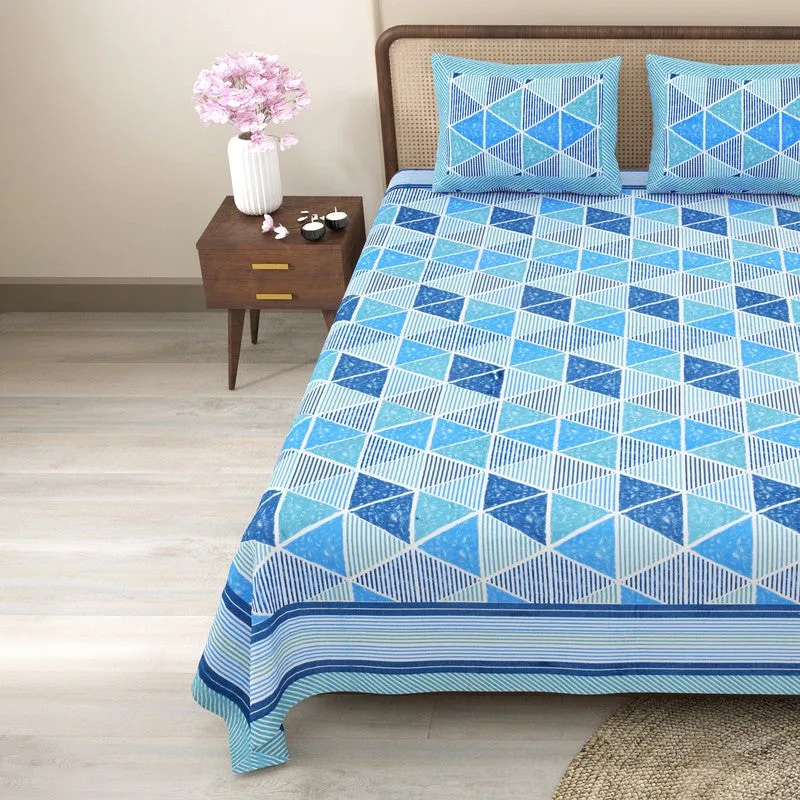 Softo Cotton Bedsheet (Blue) - 240 TC media 4