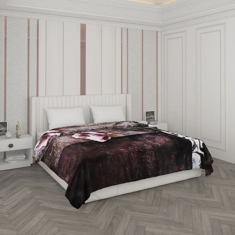 Monte Carlo Earthy Elegance Blanket (Brown)- 1000 GSM media 1