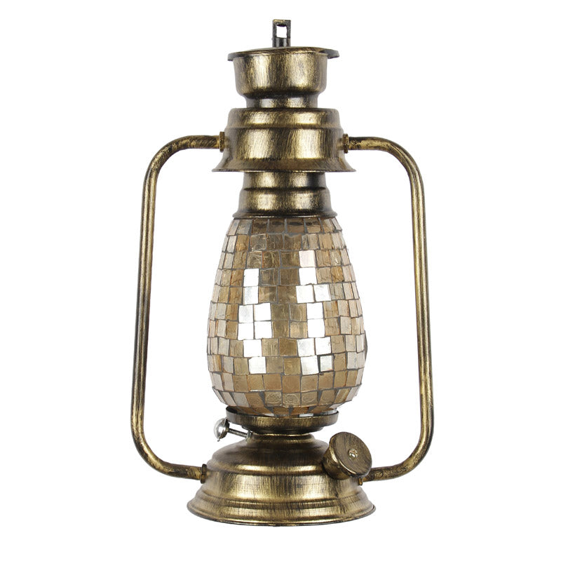 Avina Mosaic Lantern Iron Wall Lamp - Gold media 5