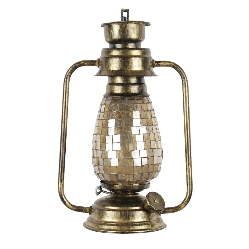 Avina Mosaic Lantern Iron Wall Lamp - Gold media 5