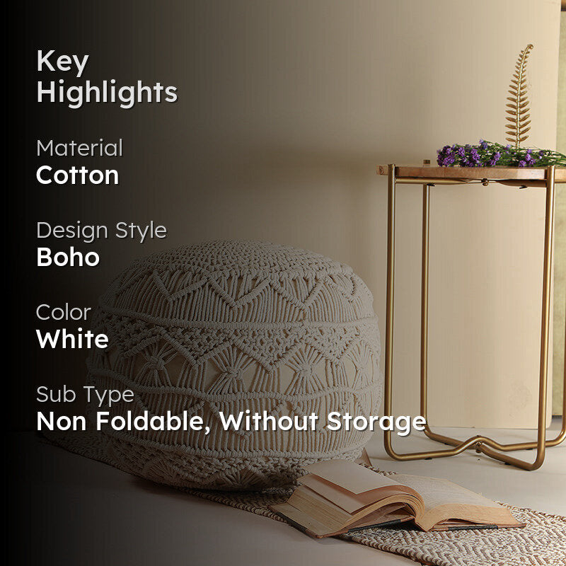 Earth Loom Macrame Pouffe media 2