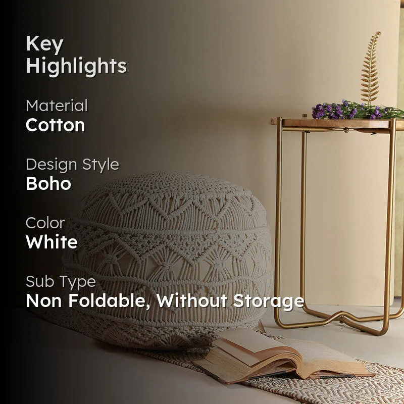 Earth Loom Macrame Pouffe media 2