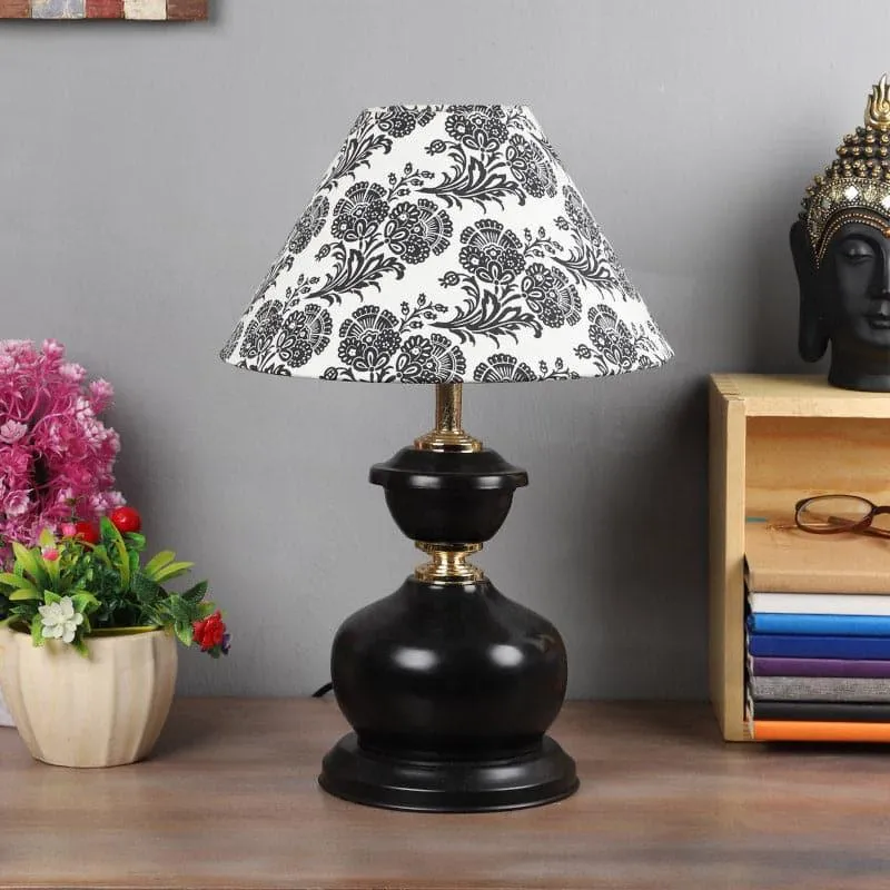 Filigree Aira Fabric Table Lamp - Black,White media 3