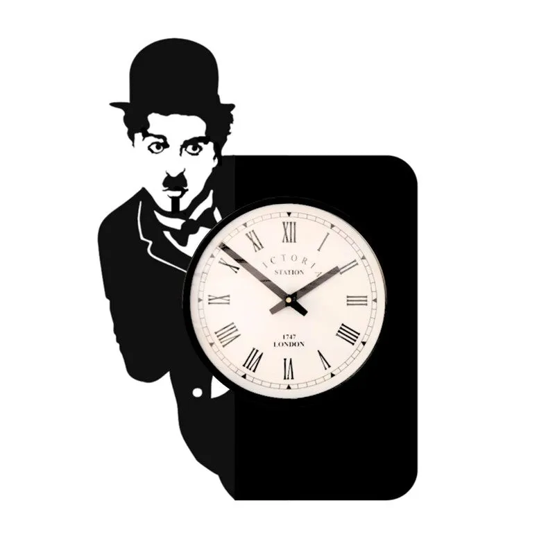 Charlie Steel Analog Wall Clock - Black media 4
