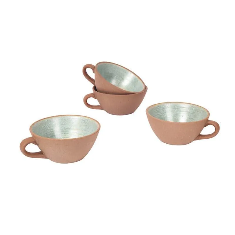 Sand Ceramic Tea Cup (125 mL Each) - Set of Four media 3