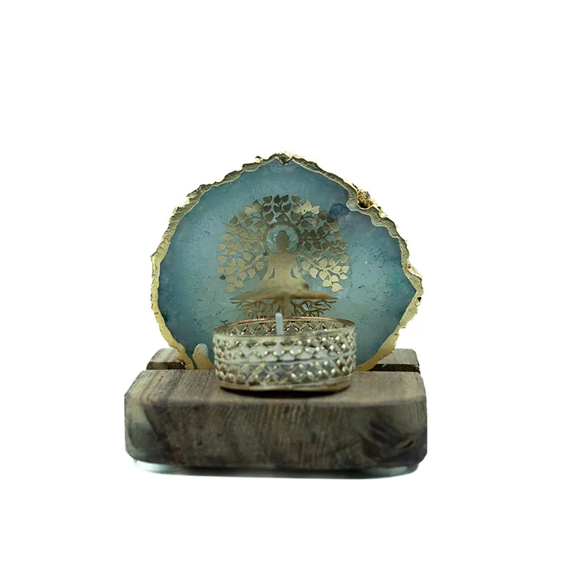 Life Tree Tea Light Holder - Aqua Blue media 7