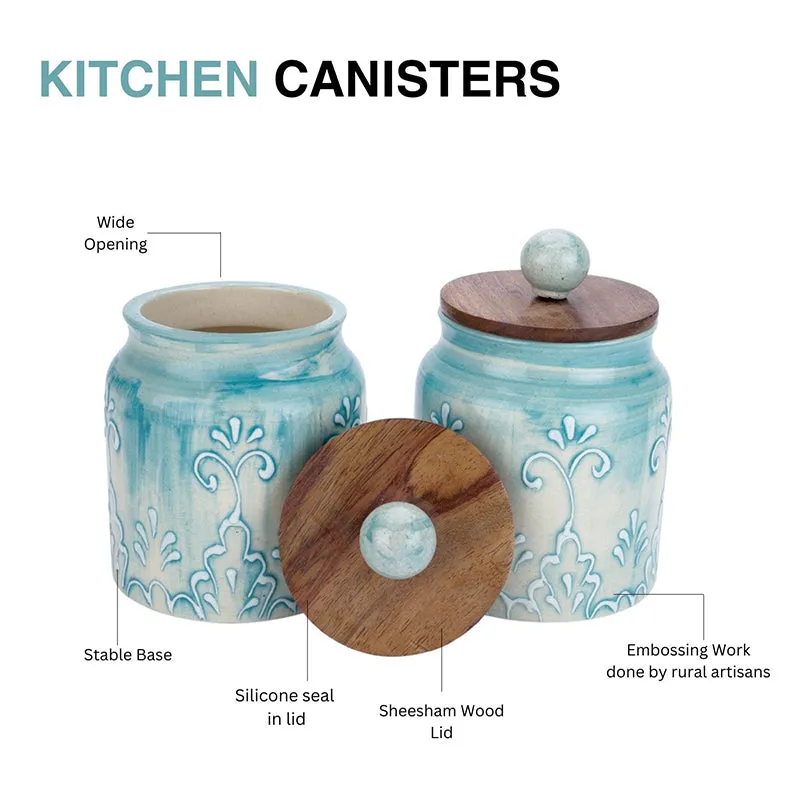 Madera Ceramic Jar (500 mL Each) - Set Of Two media 4