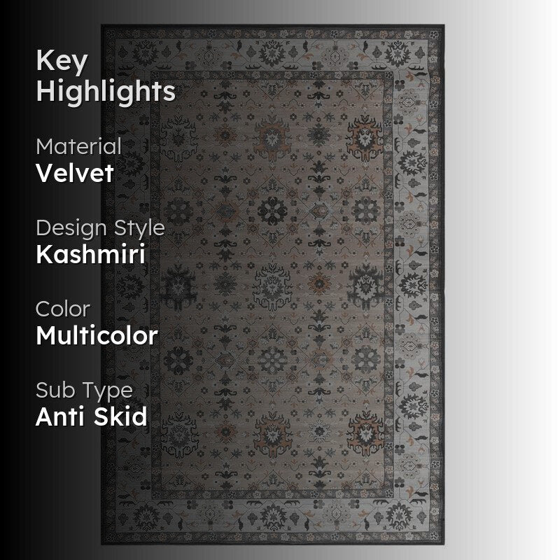 Tiraz Velvet Rectangle Anti-Skid Carpet media 2