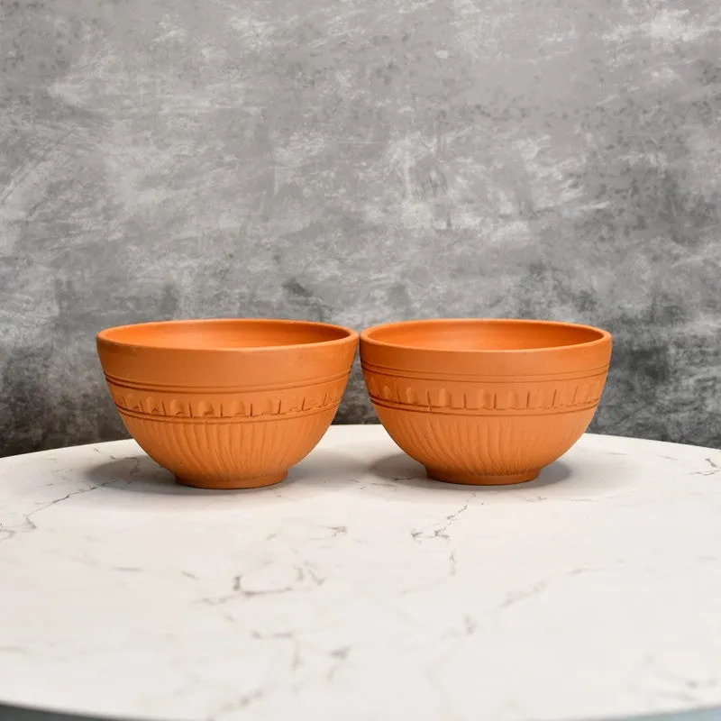 Natural Terracotta Serving Bowls (400 mL Each) - Set Of Two media 1