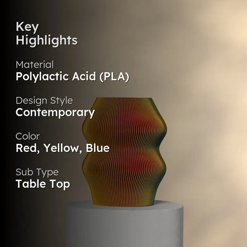 Fig Living Phantom Vase GP RYB (3d Printed) - Two Piece Set media 2
