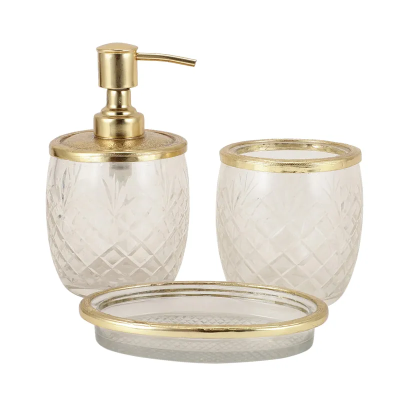 Astra Crystal Bathroom Set - Gold media 4
